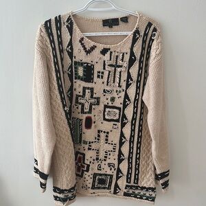 Size small oversized sweater with pattern